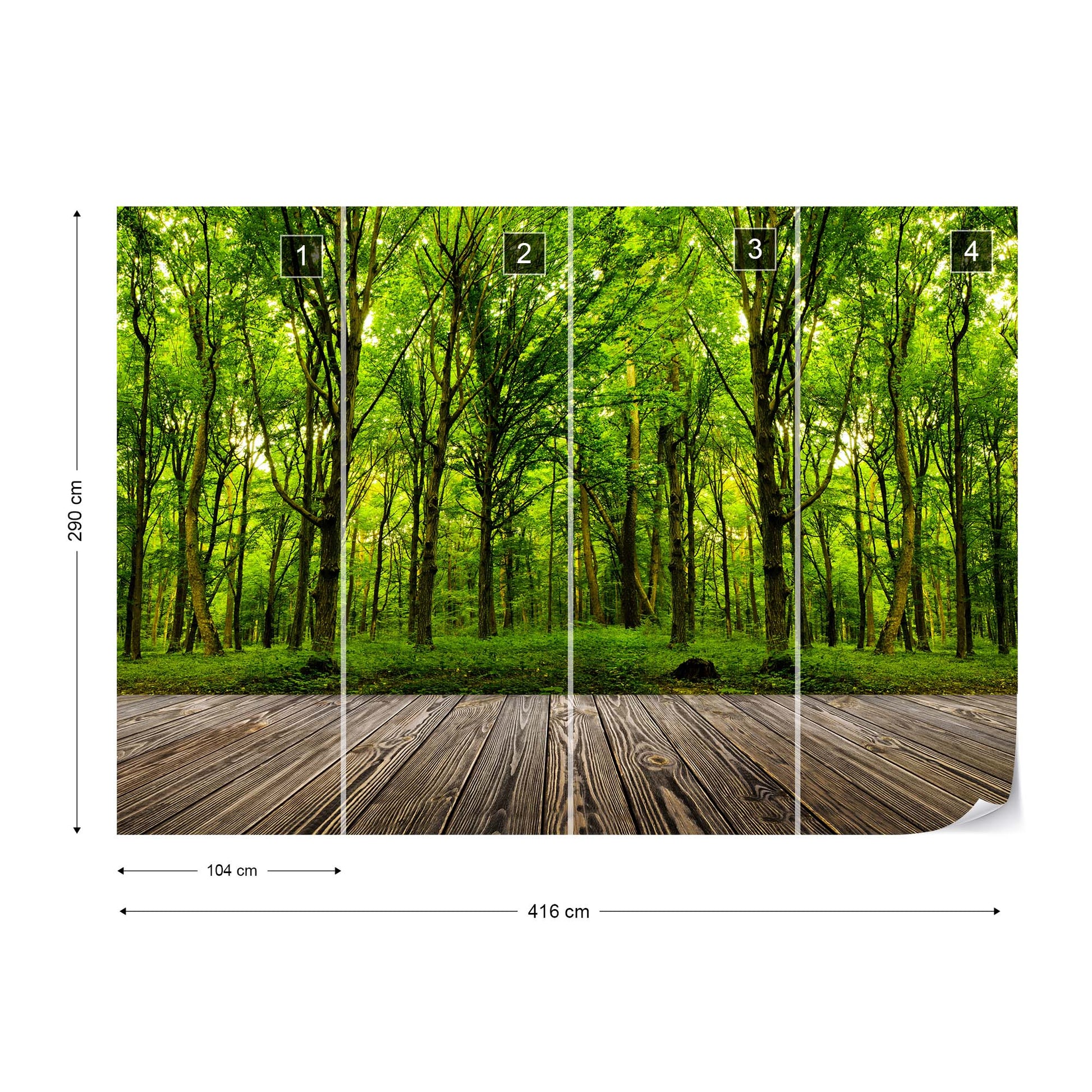 Step into the deep green Wood Wallpaper - USTAD HOME