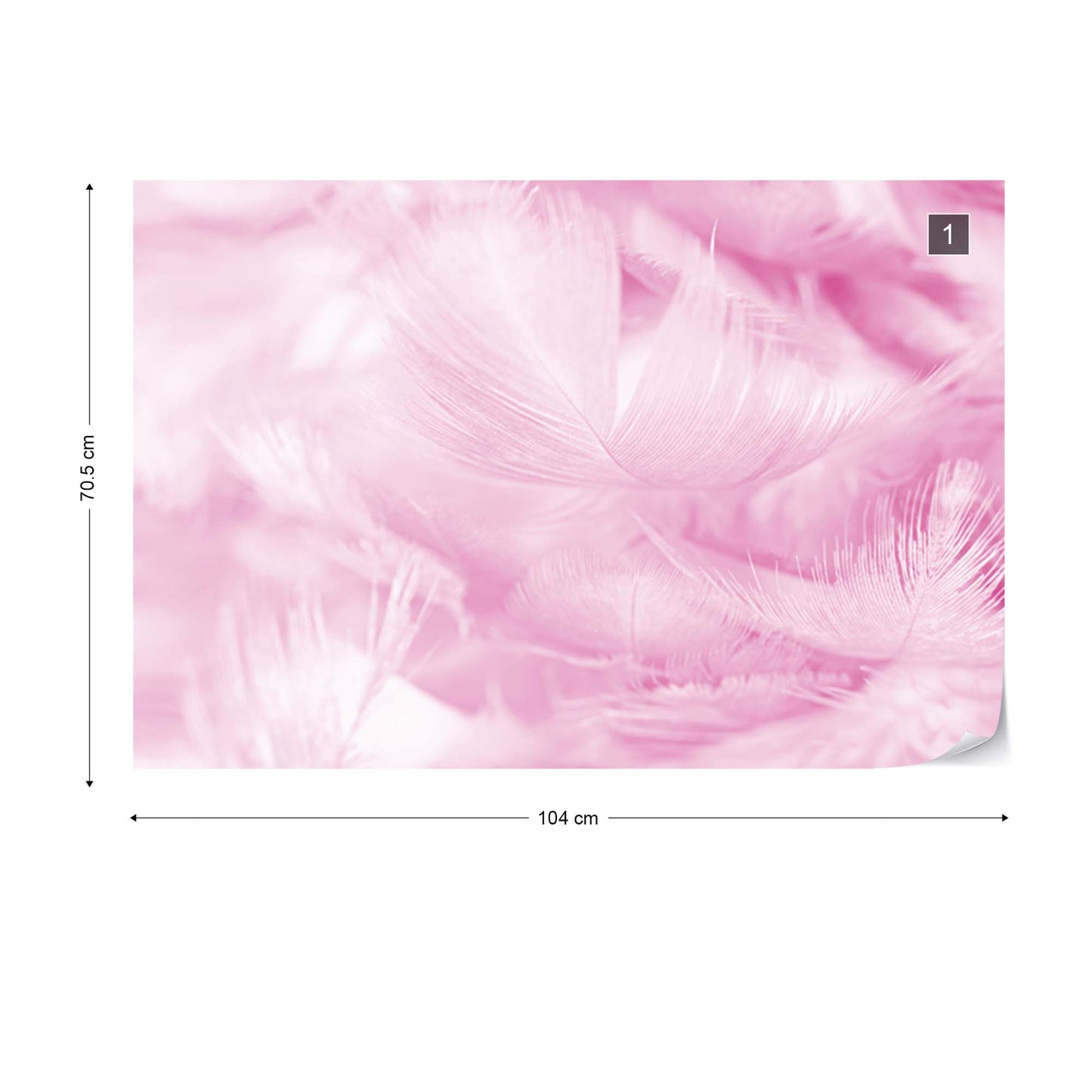 Feathers in Pink Wallpaper Waterproof for Rooms Bathroom Kitchen - USTAD HOME