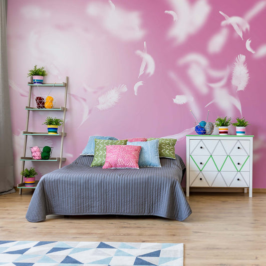 Floating in Pink Wallpaper Waterproof for Rooms Bathroom Kitchen - USTAD HOME