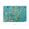 Van Gogh Blossoms in Turquoise Wallpaper - USTAD HOME