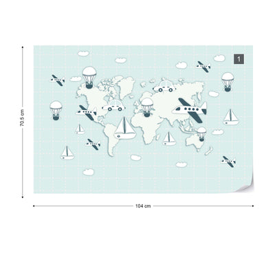 World Map Travel Wallpaper - USTAD HOME