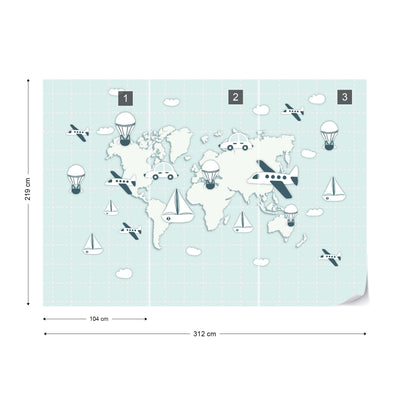 World Map Travel Wallpaper - USTAD HOME