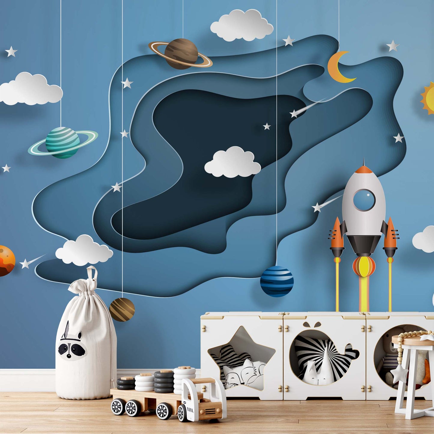 Through Space Papercut Series Wallpaper - USTAD HOME
