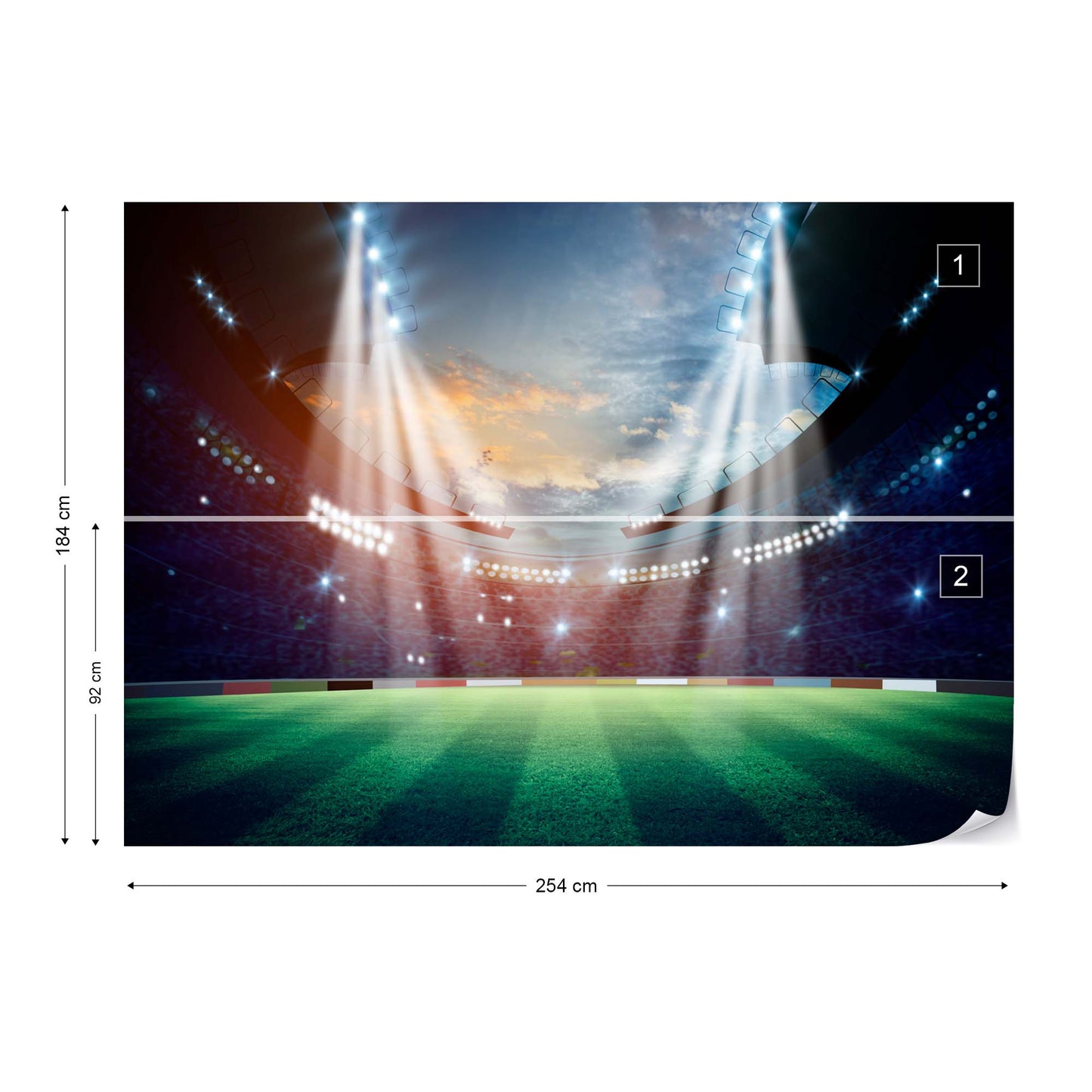 Football Superstars Stadium Wallpaper Waterproof for Rooms Bathroom Kitchen - USTAD HOME