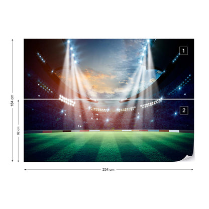 Football Superstars Stadium Wallpaper Waterproof for Rooms Bathroom Kitchen - USTAD HOME