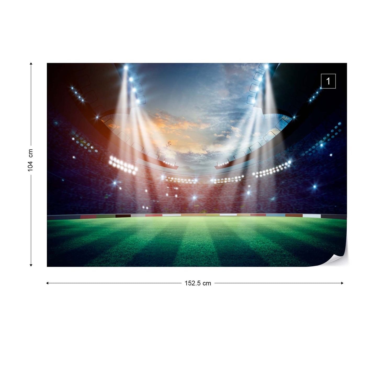 Football Superstars Stadium Wallpaper Waterproof for Rooms Bathroom Kitchen - USTAD HOME