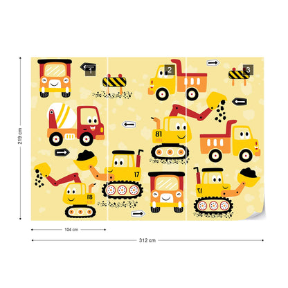 Digger and Friends Wallpaper Waterproof for Rooms Bathroom Kitchen Waterproof for Rooms Bathroom Kitchen - USTAD HOME