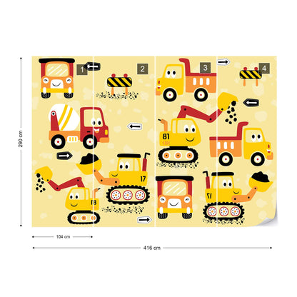 Digger and Friends Wallpaper Waterproof for Rooms Bathroom Kitchen Waterproof for Rooms Bathroom Kitchen - USTAD HOME