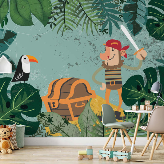 Captain Buckle in the Jungle Wallpaper Waterproof for Rooms Bathroom Kitchen Waterproof for Rooms Bathroom Kitchen - USTAD HOME