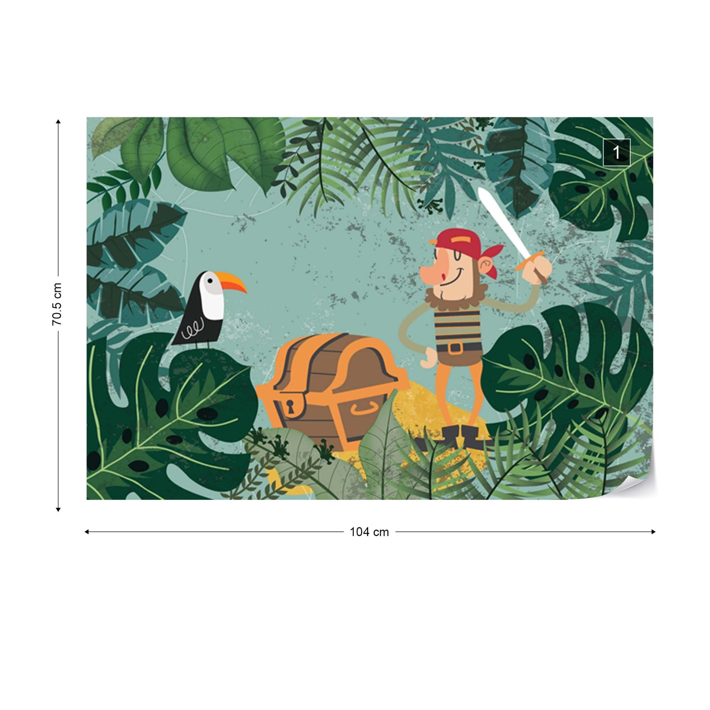 Captain Buckle in the Jungle Wallpaper Waterproof for Rooms Bathroom Kitchen Waterproof for Rooms Bathroom Kitchen - USTAD HOME