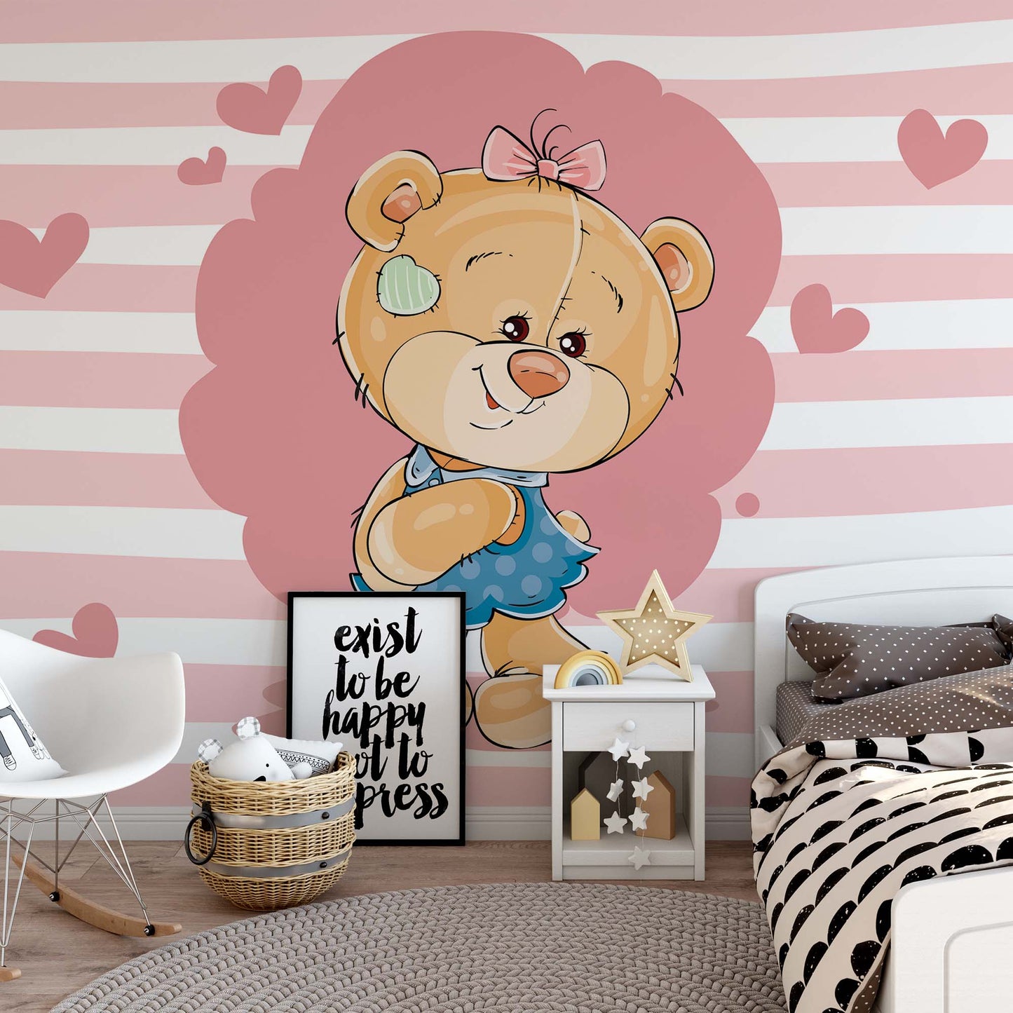 The Big Heart Bears: Claudia Wallpaper Waterproof for Rooms Bathroom Kitchen - USTAD HOME