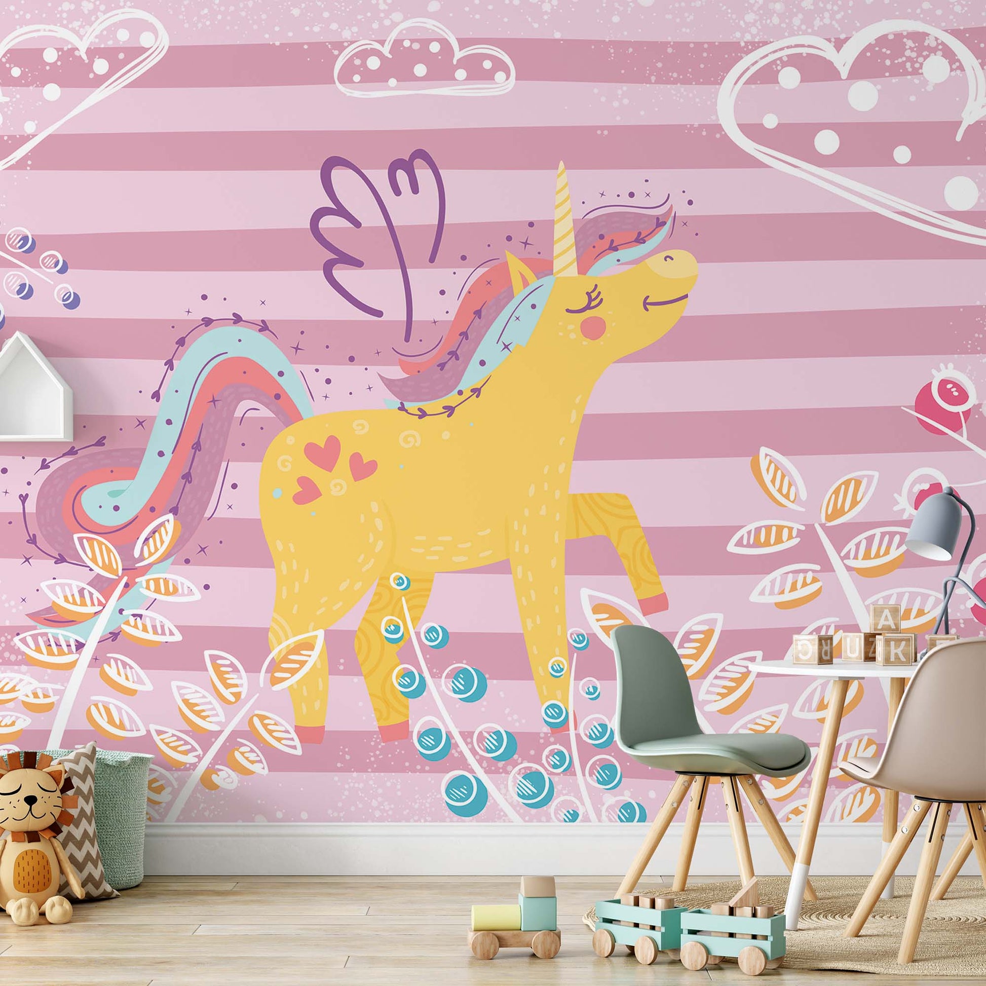 Ula la Unicornio Wallpaper Waterproof for Rooms Bathroom Kitchen - USTAD HOME
