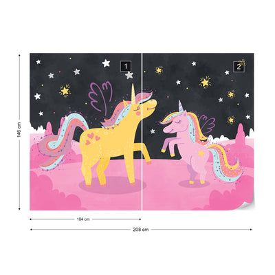 Ula la Unicornio and Lola under the Stars Wallpaper - USTAD HOME