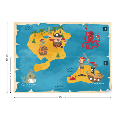 Captain Buckle's Treasure Map Wallpaper - USTAD HOME