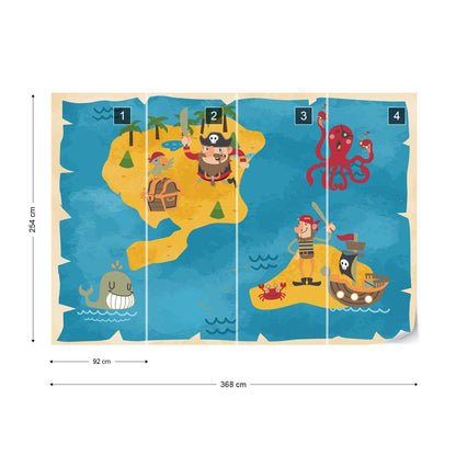 Captain Buckle's Treasure Map Wallpaper - USTAD HOME