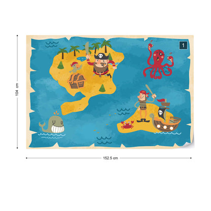 Captain Buckle's Treasure Map Wallpaper - USTAD HOME