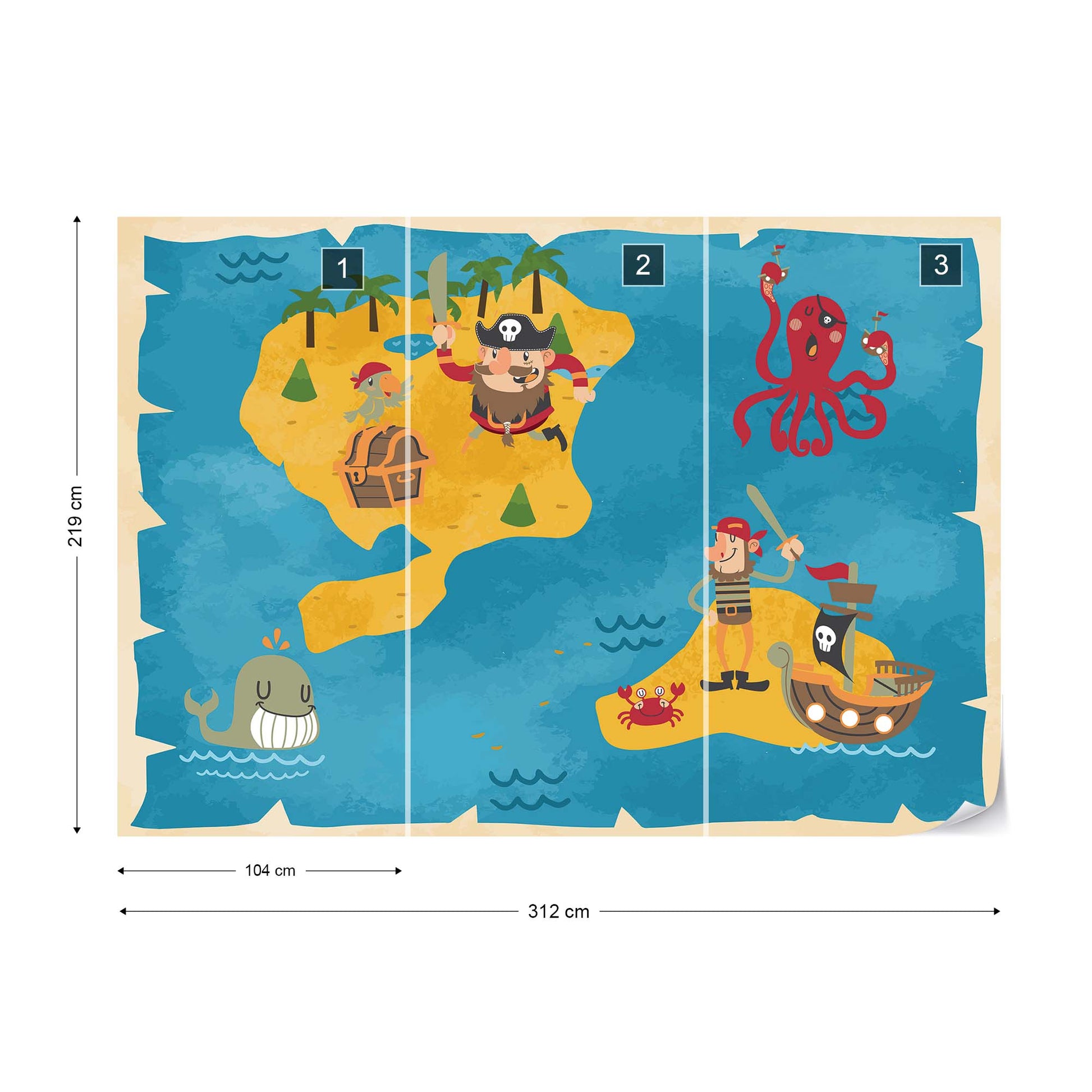 Captain Buckle's Treasure Map Wallpaper - USTAD HOME