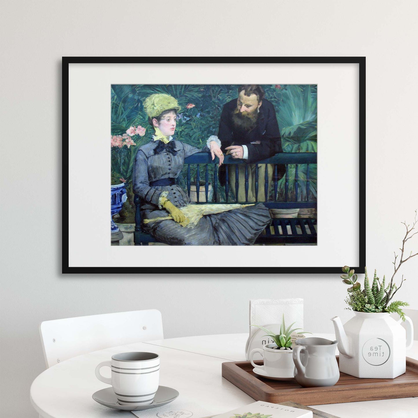 Eacute douard Manet, & quot; In the Conservatory & quot; Framed Print - USTAD HOME
