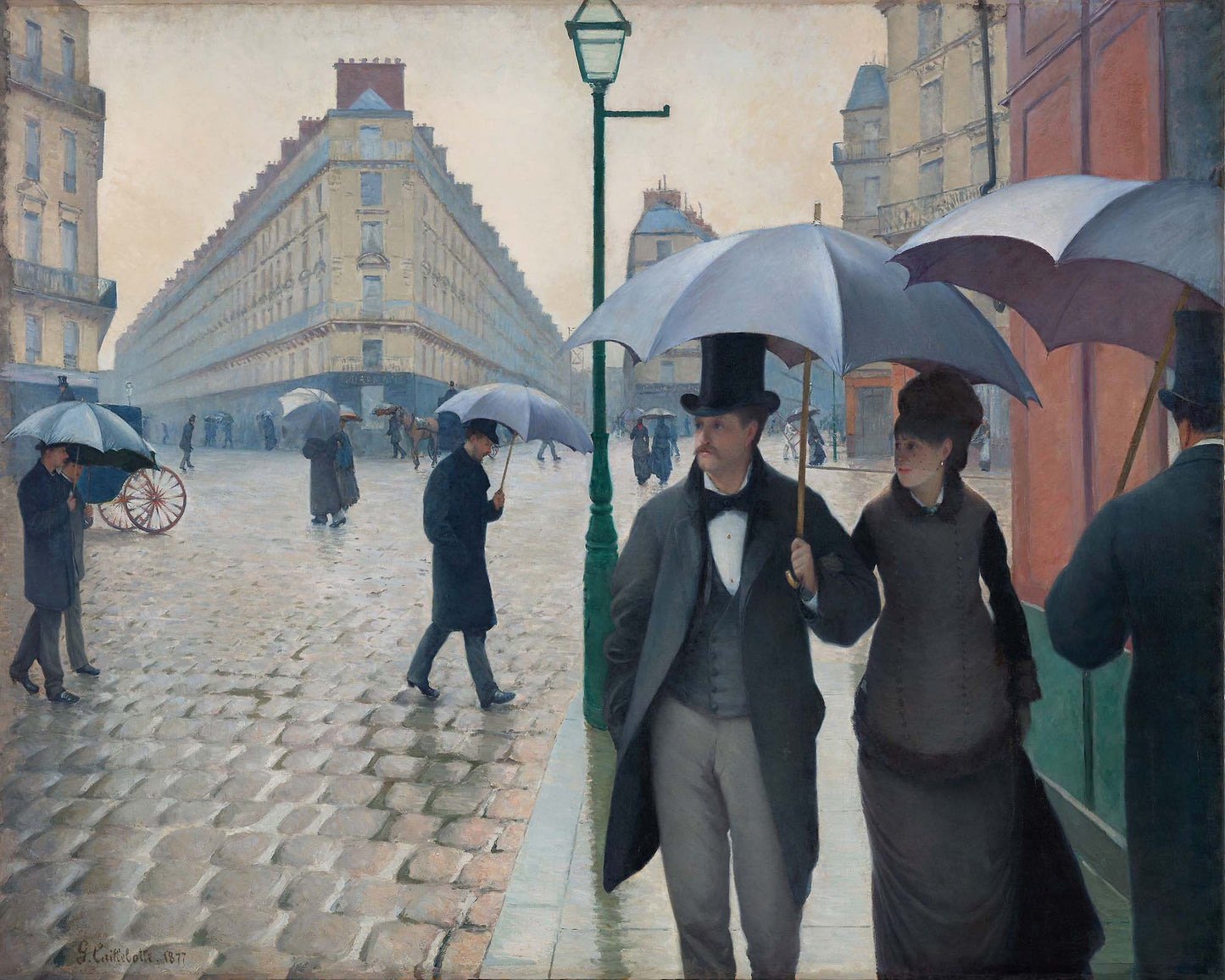 Gustave Caillebotte, &quot;Paris Street; Rainy Day&quot; Framed Print - USTAD HOME