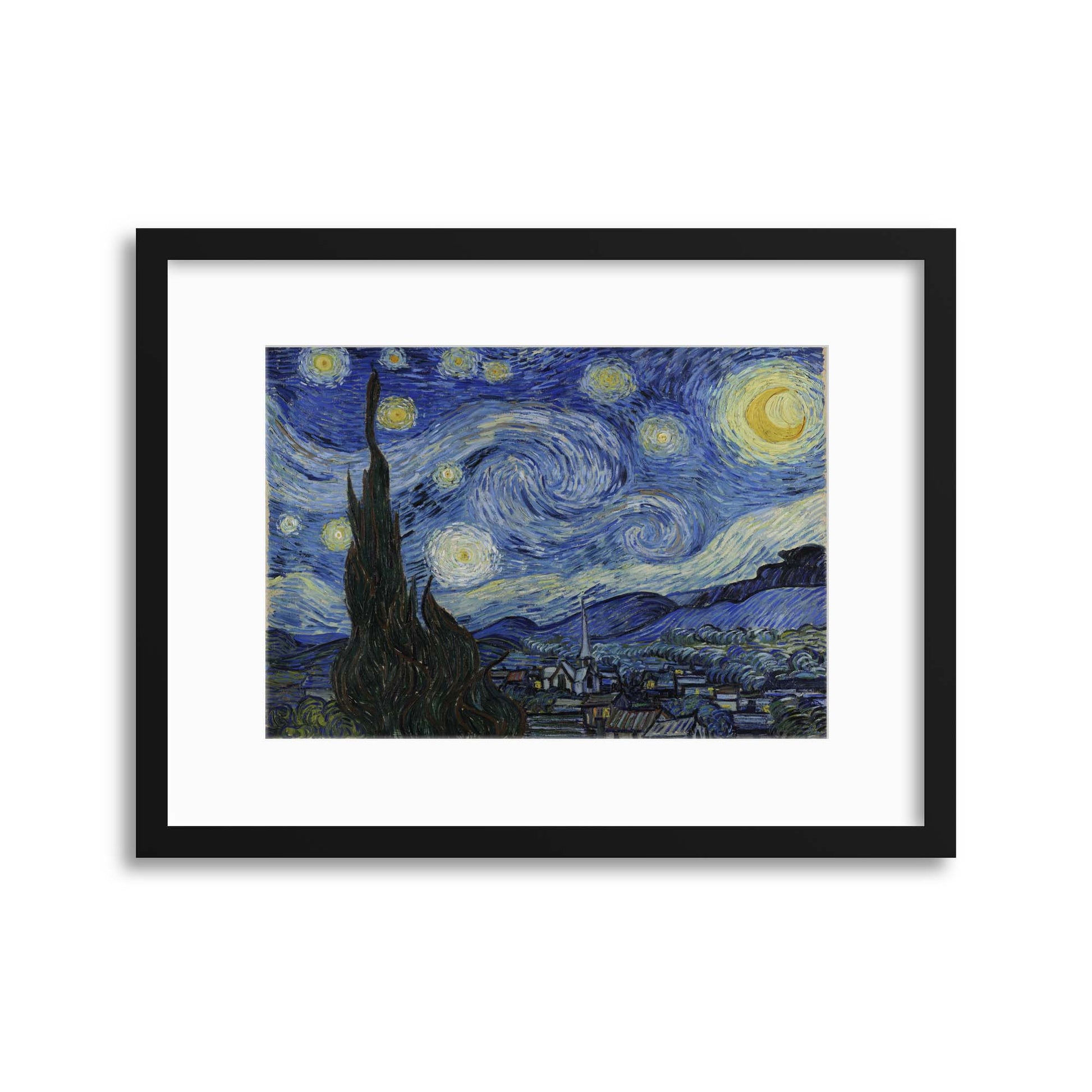 Van Gogh, &quot;Starry Night&quot; Framed Print - USTAD HOME
