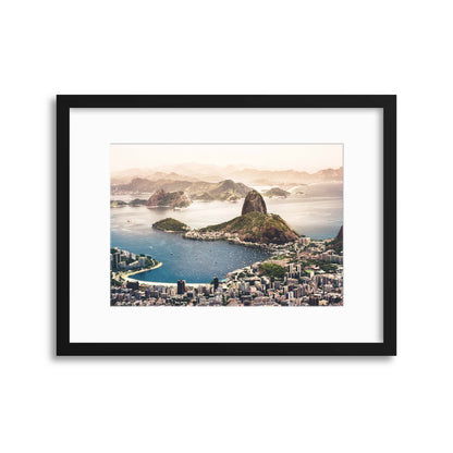 Sugarloaf Mountain in the Distance, Rio de Janiero Framed Print - USTAD HOME