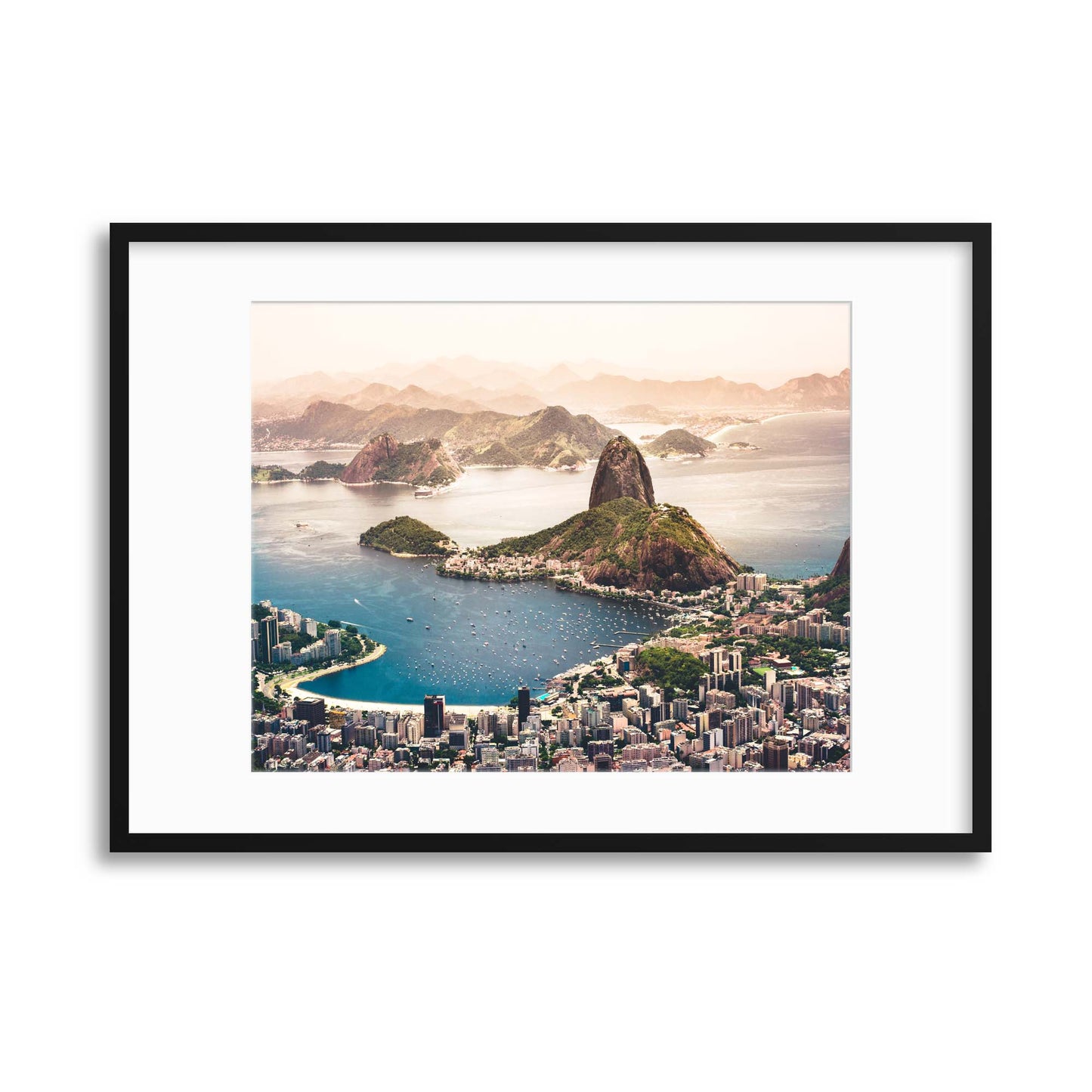 Sugarloaf Mountain in the Distance, Rio de Janiero Framed Print - USTAD HOME