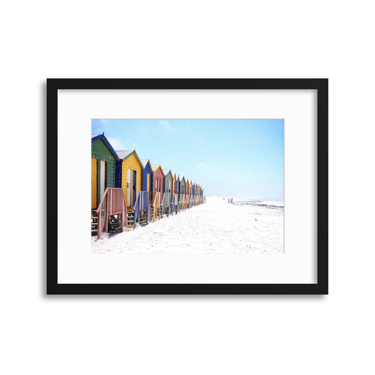 Colourful Beach Huts Framed Print - USTAD HOME