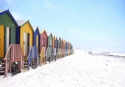 Colourful Beach Huts Framed Print - USTAD HOME