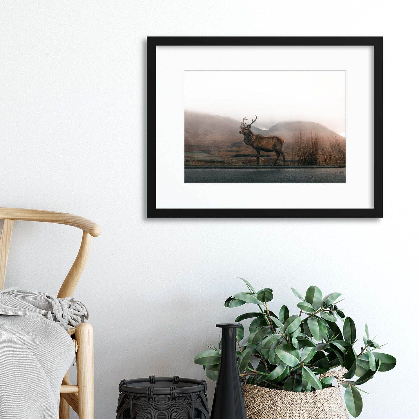 Majestic in the Highland Mist Framed Print - USTAD HOME