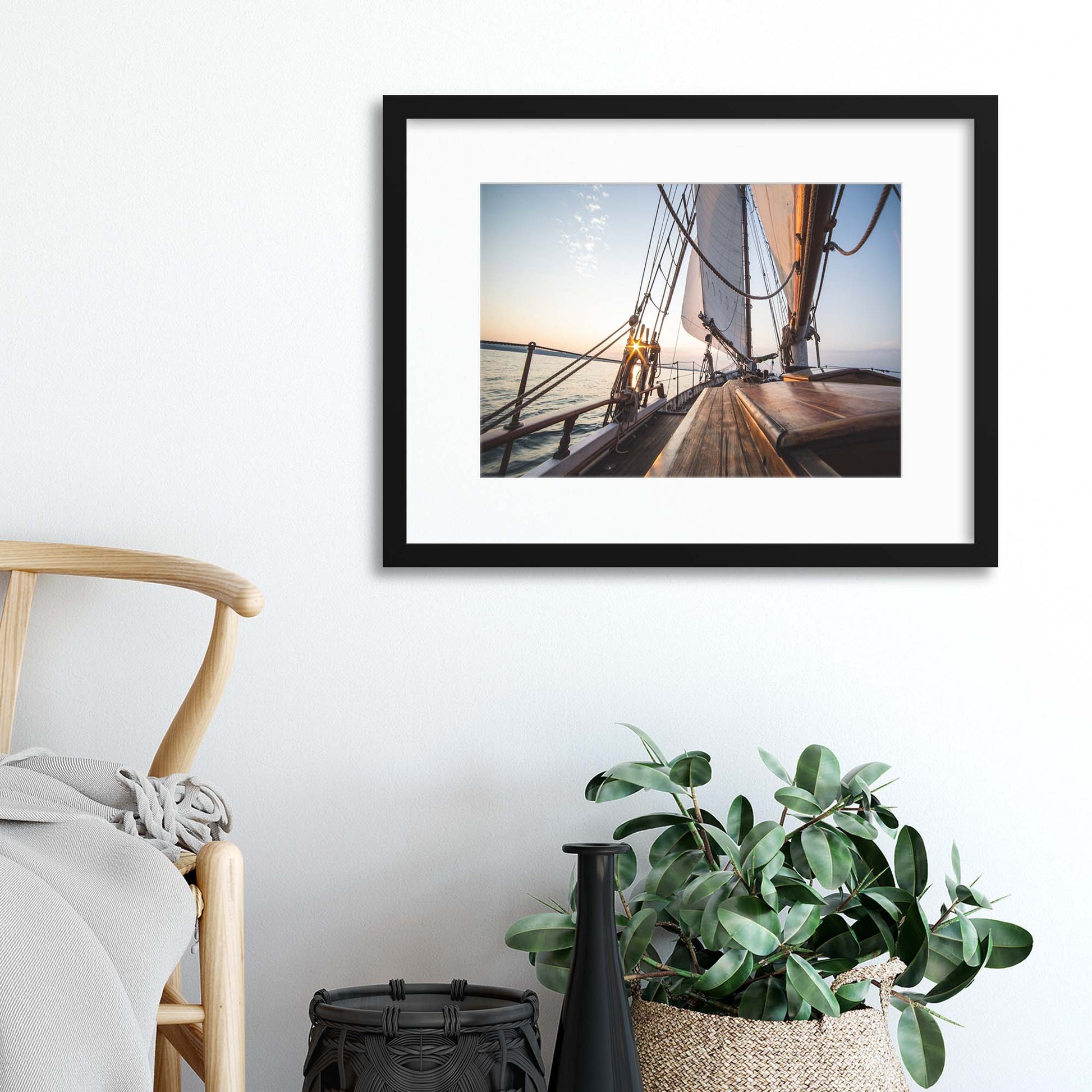 Evening Sail Framed Print - USTAD HOME