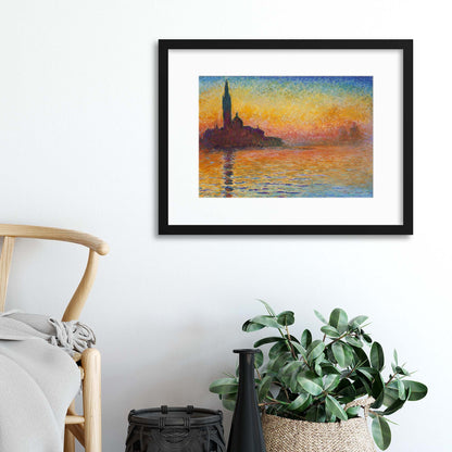 Monet, &quot;San Giorgio Maggiore at Dusk&quot; Framed Print - USTAD HOME