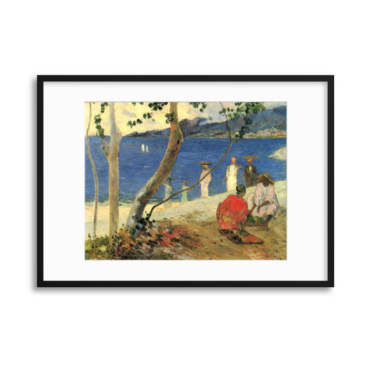 Paul Gauguin, &quot;Seashore Martinique&quot; Framed Print - USTAD HOME