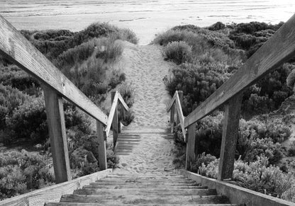 Beach Steps Framed Print - USTAD HOME