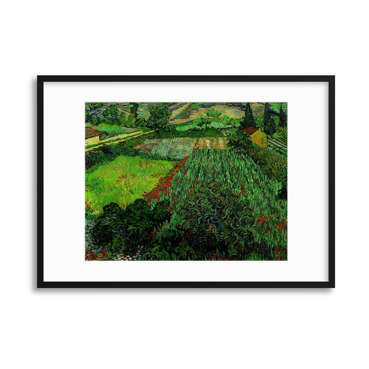 Van Gogh, &quot;Field with Poppies&quot; Framed Print - USTAD HOME