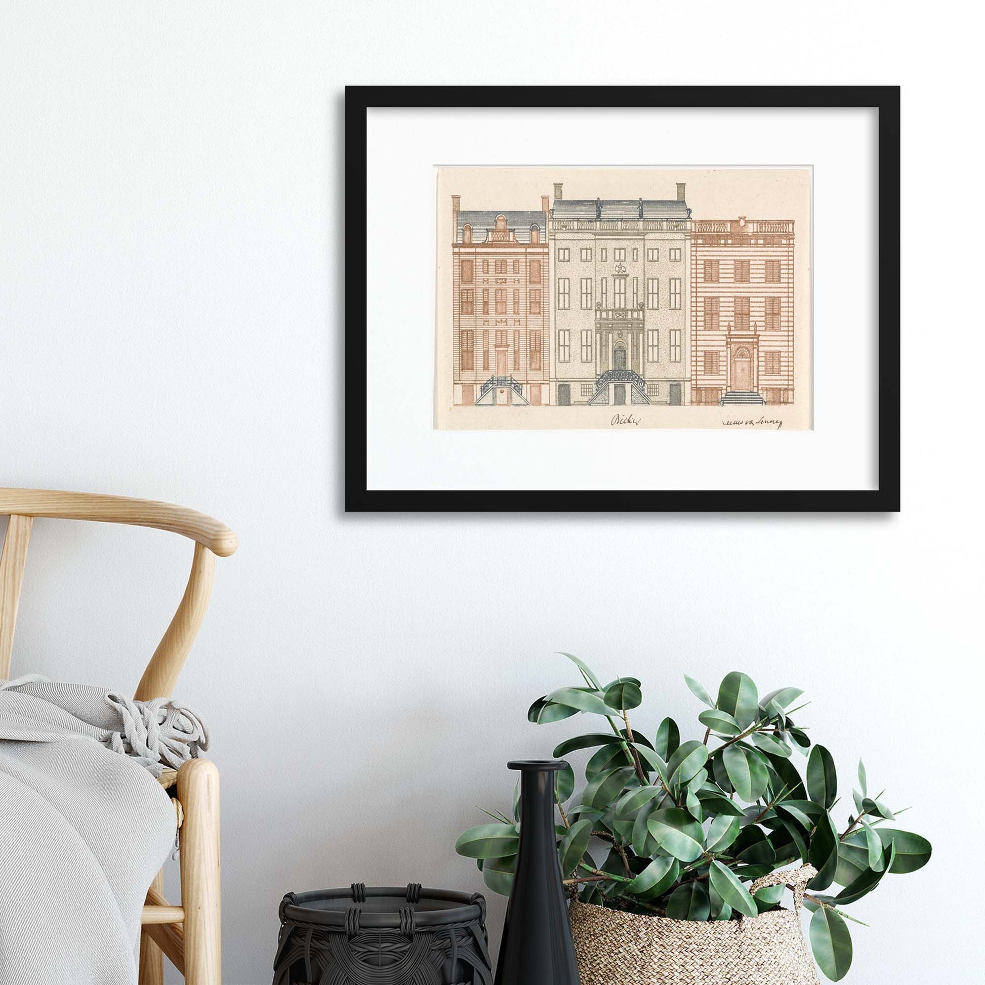 Classical Architecture, Illustrated - I Framed Print - USTAD HOME