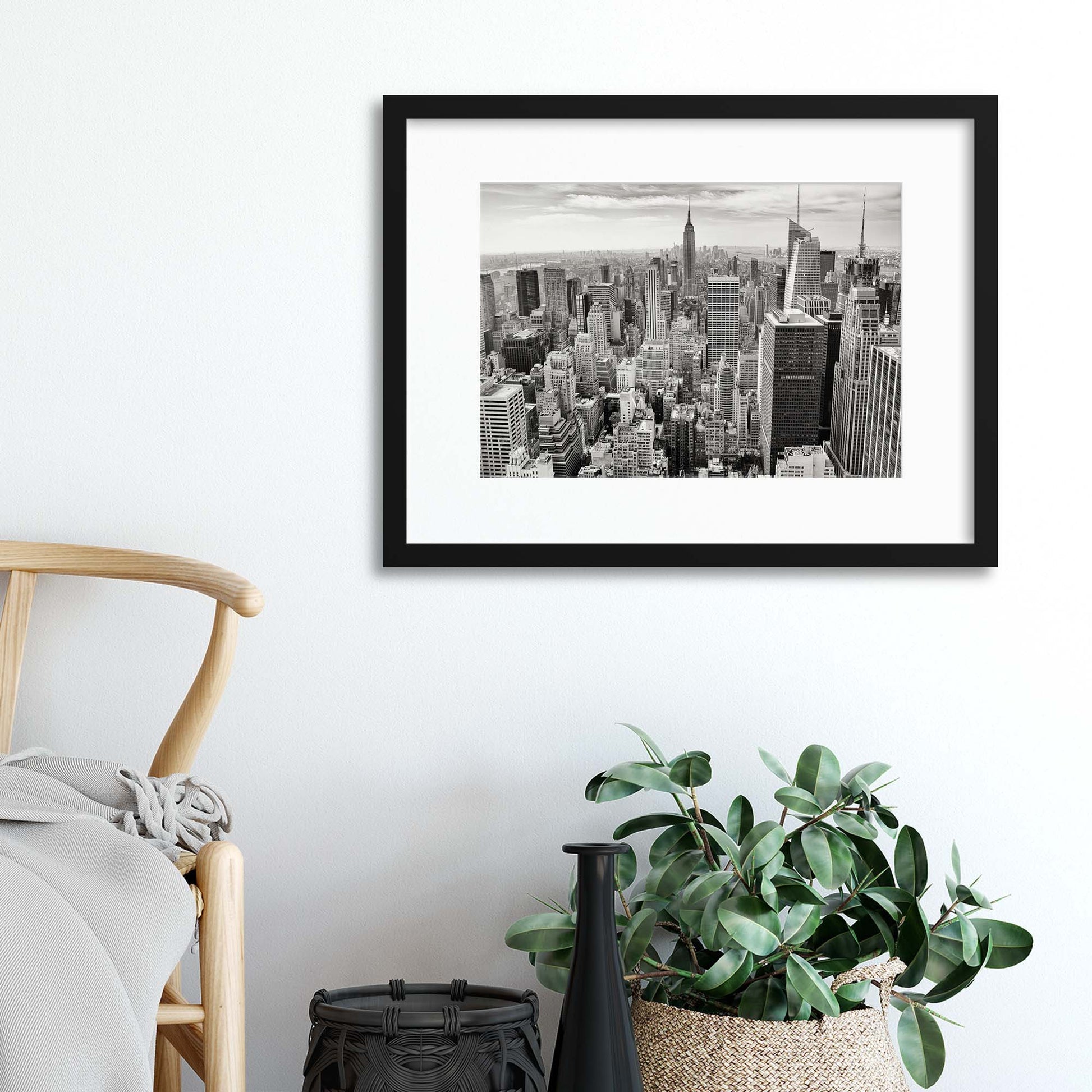 View of Empire State Building, New York Framed Print - USTAD HOME