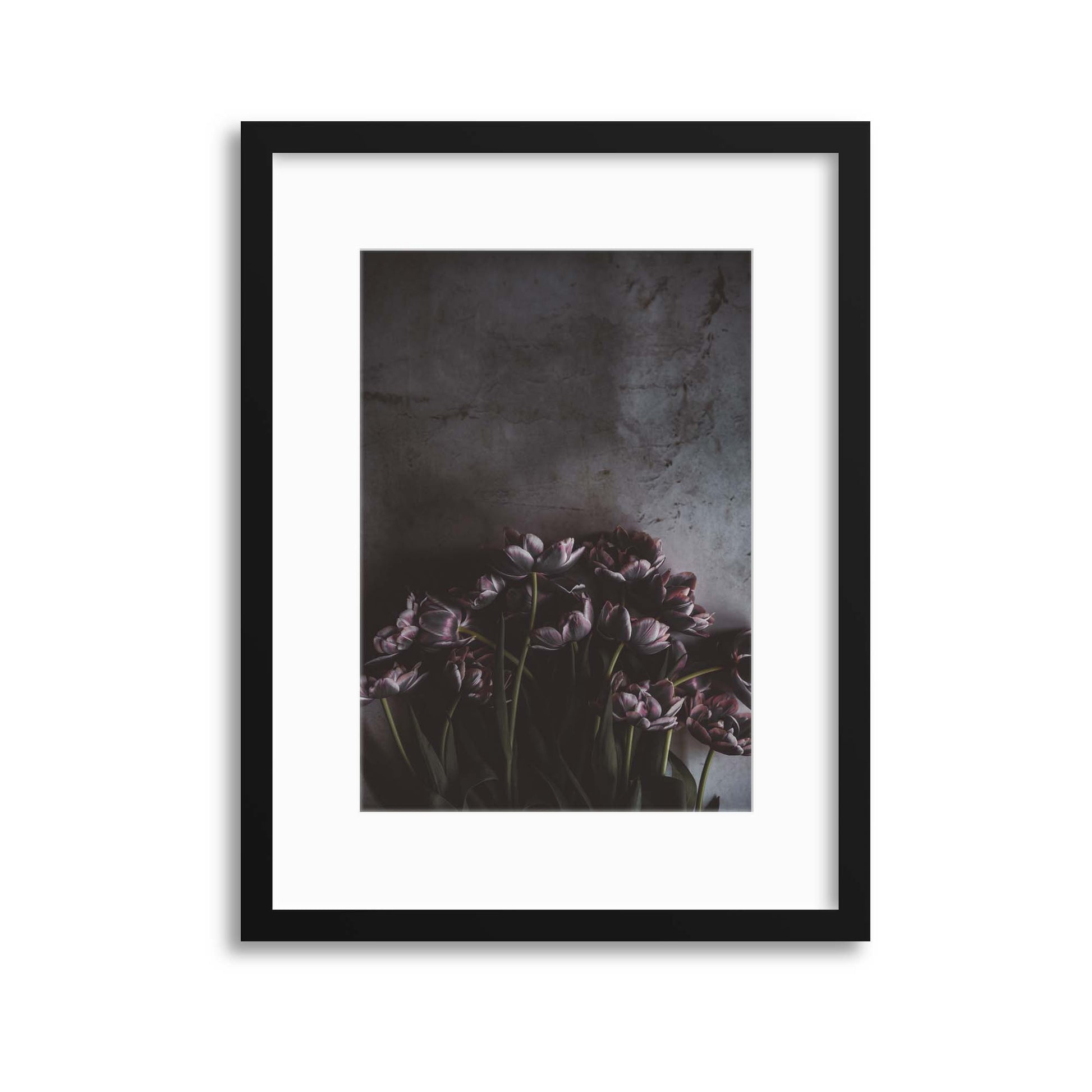 Flowers, Dark Framed Print - USTAD HOME