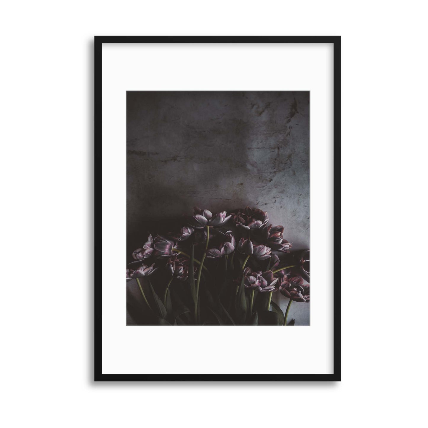 Flowers, Dark Framed Print - USTAD HOME