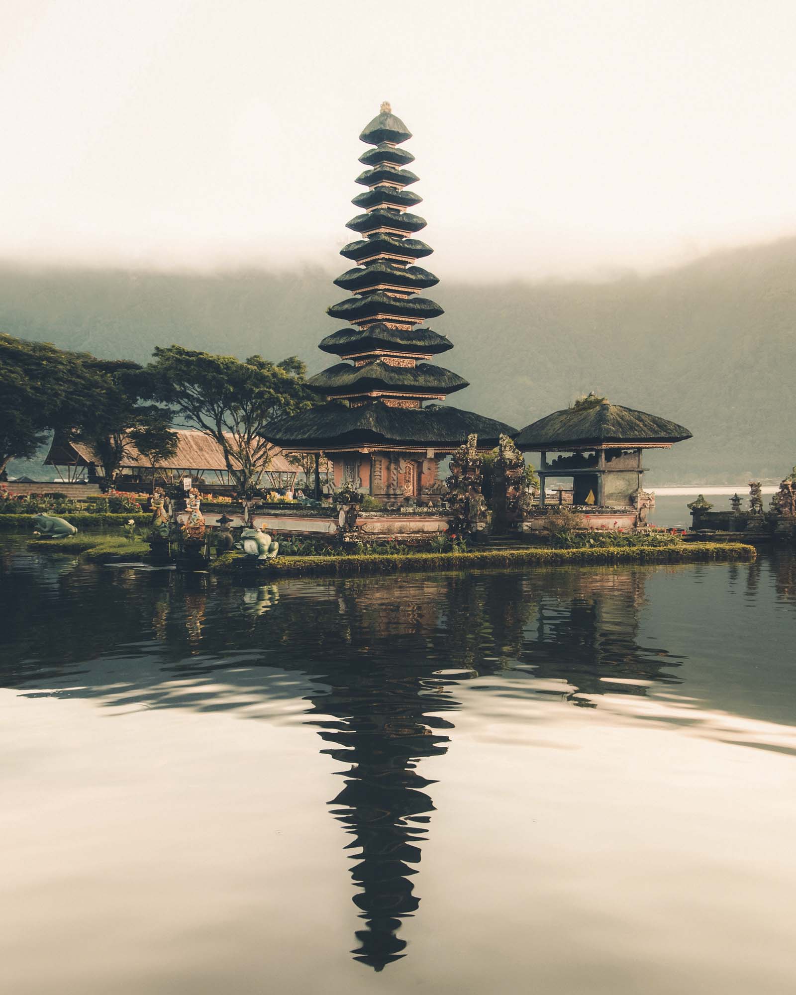 Pura Bratan Water Temple, Bali Framed Print - USTAD HOME