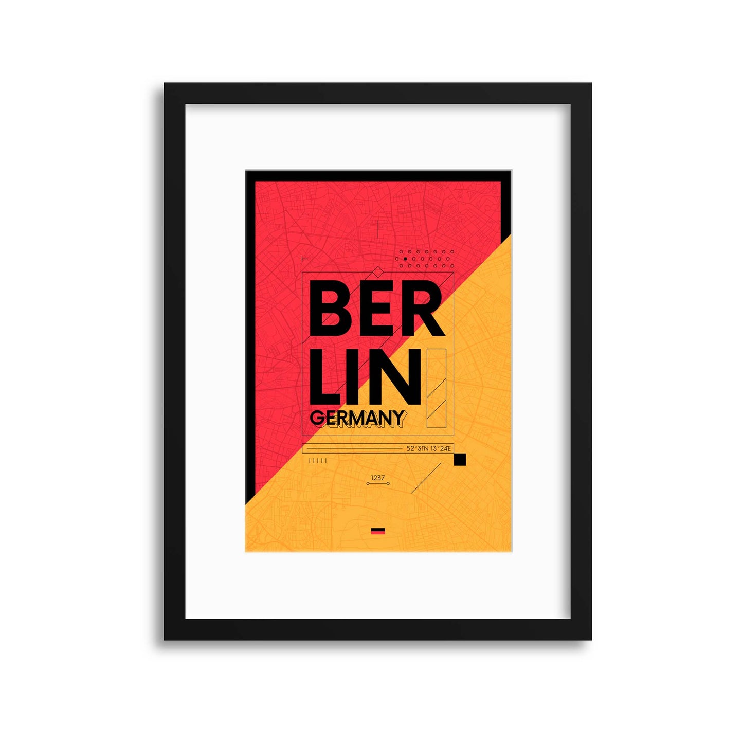 Berlin City Travel Poster Framed Print - USTAD HOME