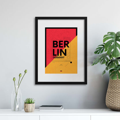 Berlin City Travel Poster Framed Print - USTAD HOME