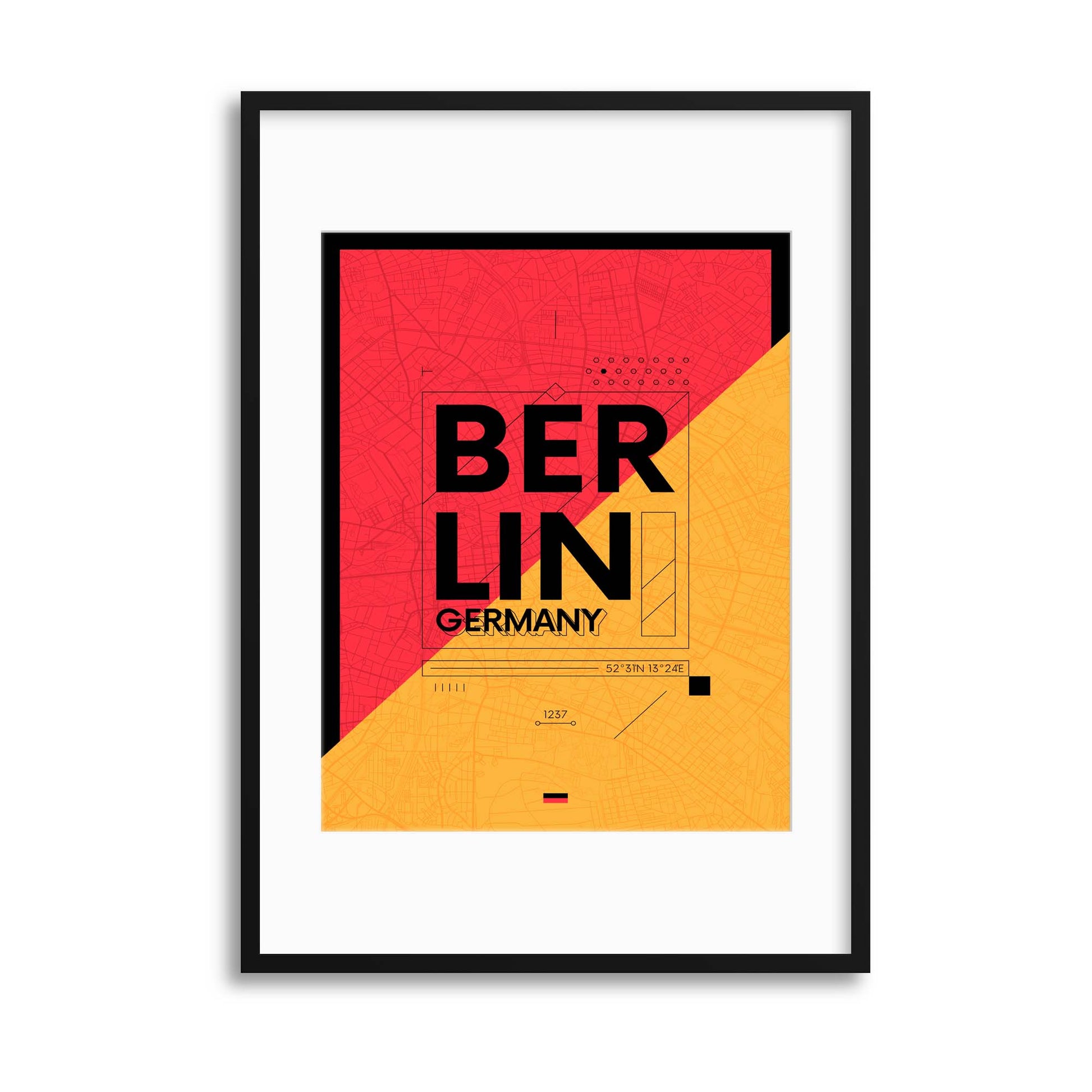 Berlin City Travel Poster Framed Print - USTAD HOME