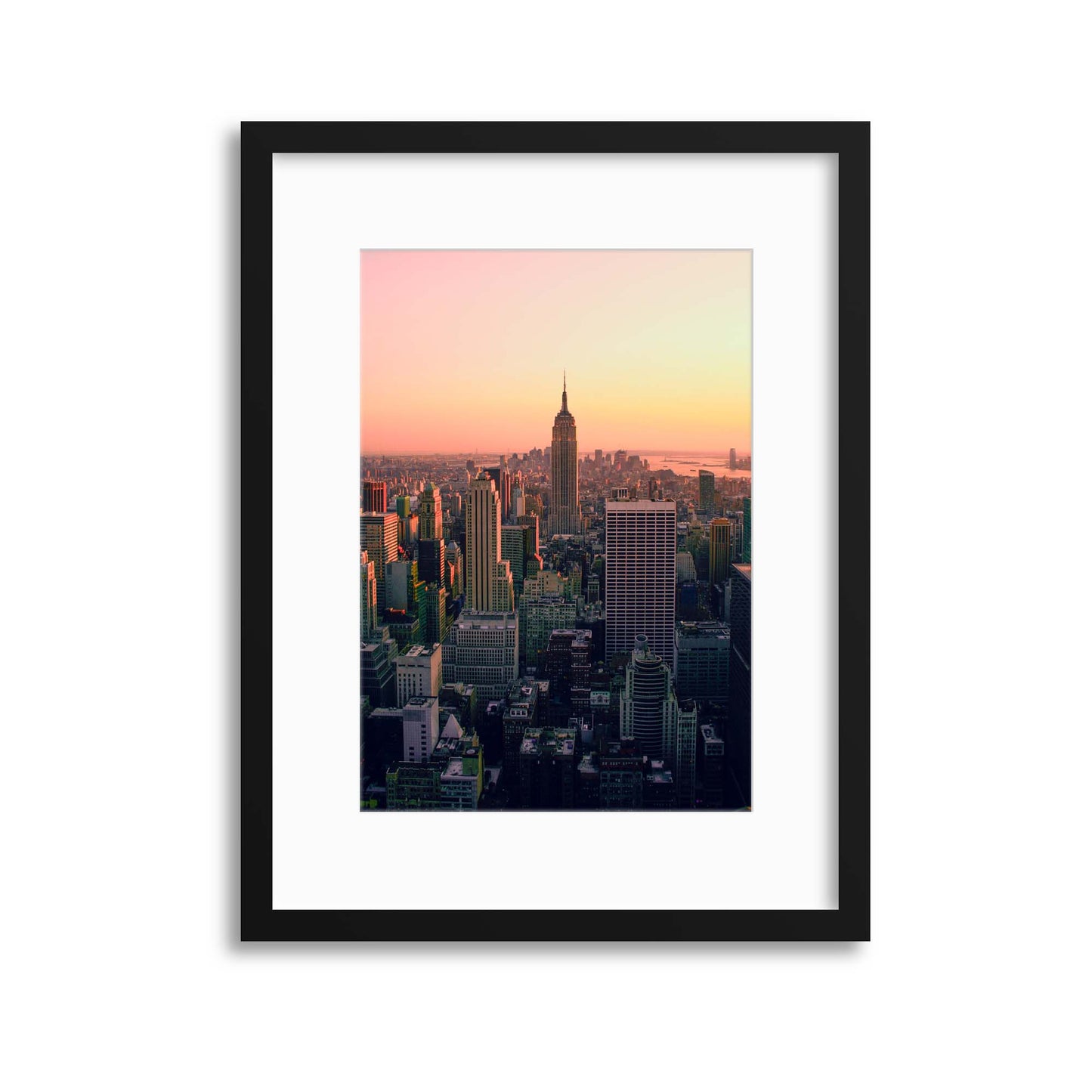 Manhattan Dusk Framed Print - USTAD HOME