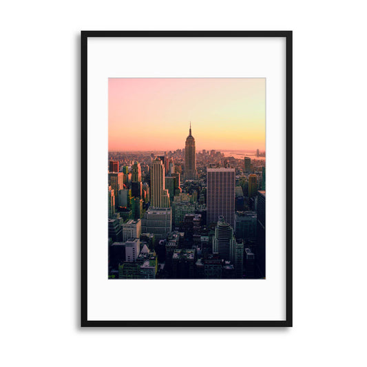 Manhattan Dusk Framed Print - USTAD HOME