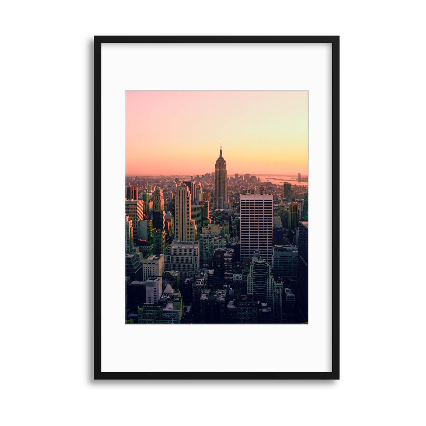 Manhattan Dusk Framed Print - USTAD HOME