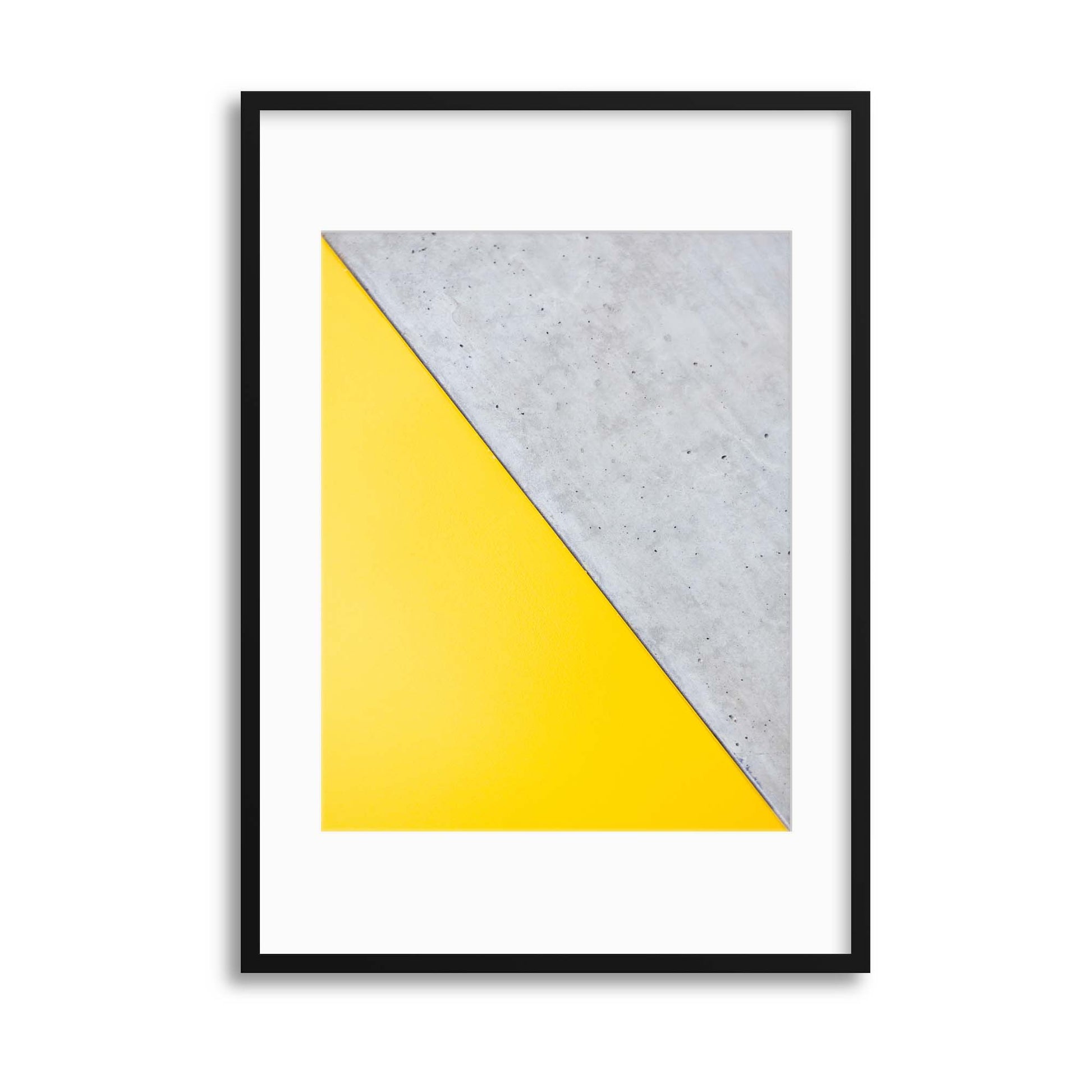 Grey/Yellow Abstraction Framed Print - USTAD HOME