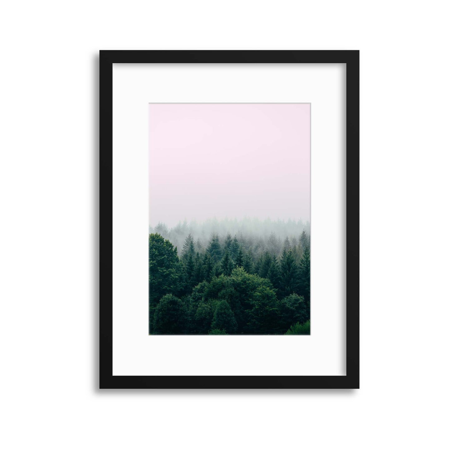 Green Forest, Grey Mist Framed Print - USTAD HOME