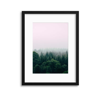 Green Forest, Grey Mist Framed Print - USTAD HOME