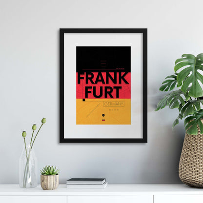 Frankfurt City Travel Poster Framed Print - USTAD HOME