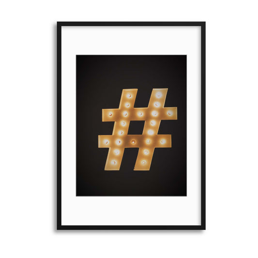 Hashtag # Framed Print - USTAD HOME